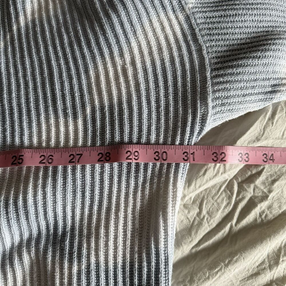 Pistola Eve Cropped Sweater Blue White Tye Dyed Chunky Knit Cotton Womens Large - Picture 8 of 9